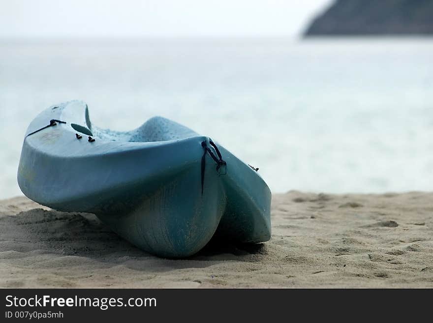 Kayak on a Sandy Beach