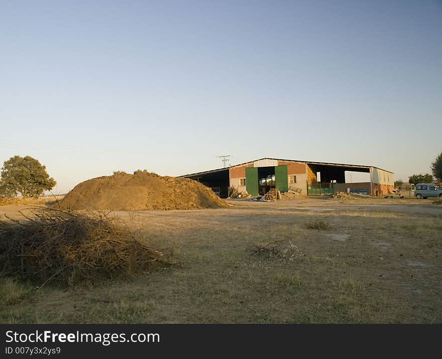 A Farm in a field