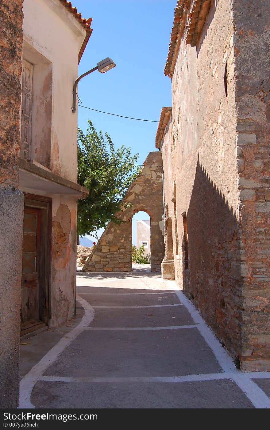 Small Street In Greece