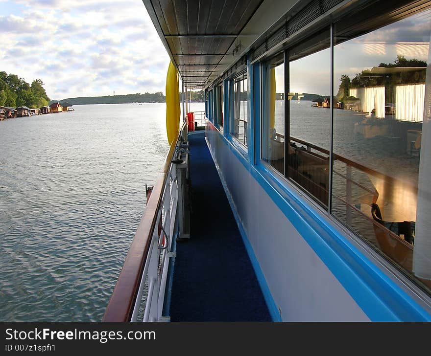 Passage on the deck of ship. Passage on the deck of ship