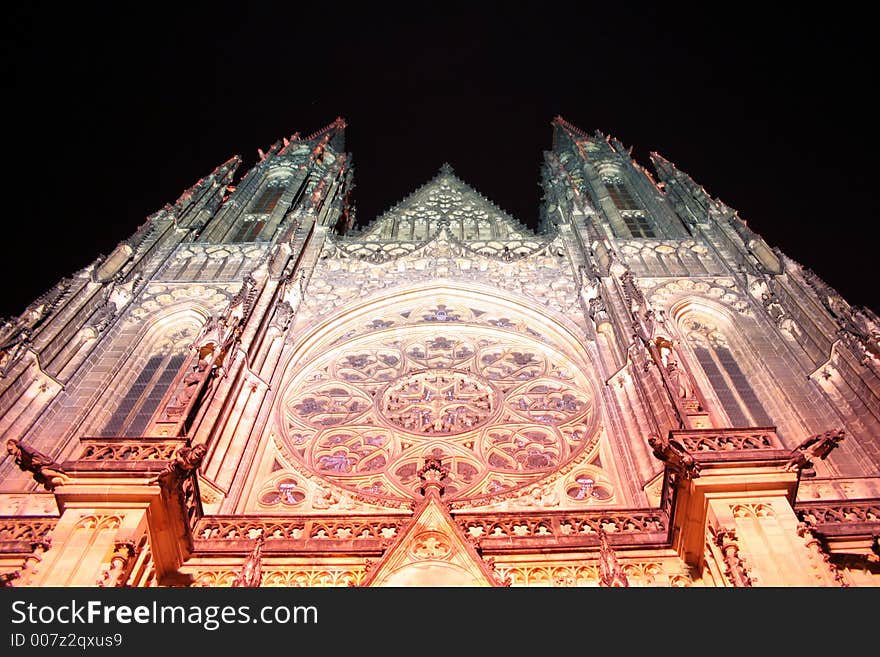 St. Vitus cathedral at night