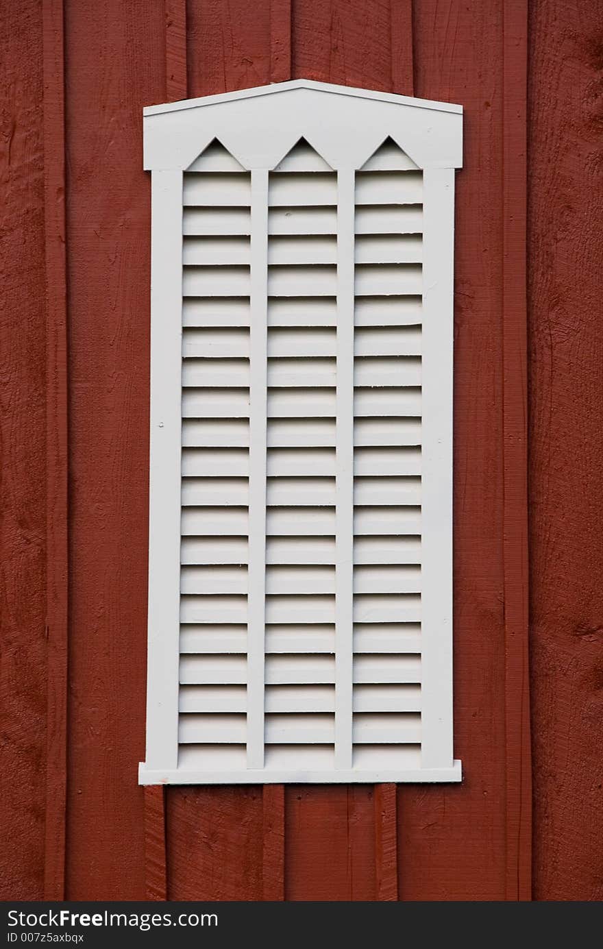 Louvered Barn Window