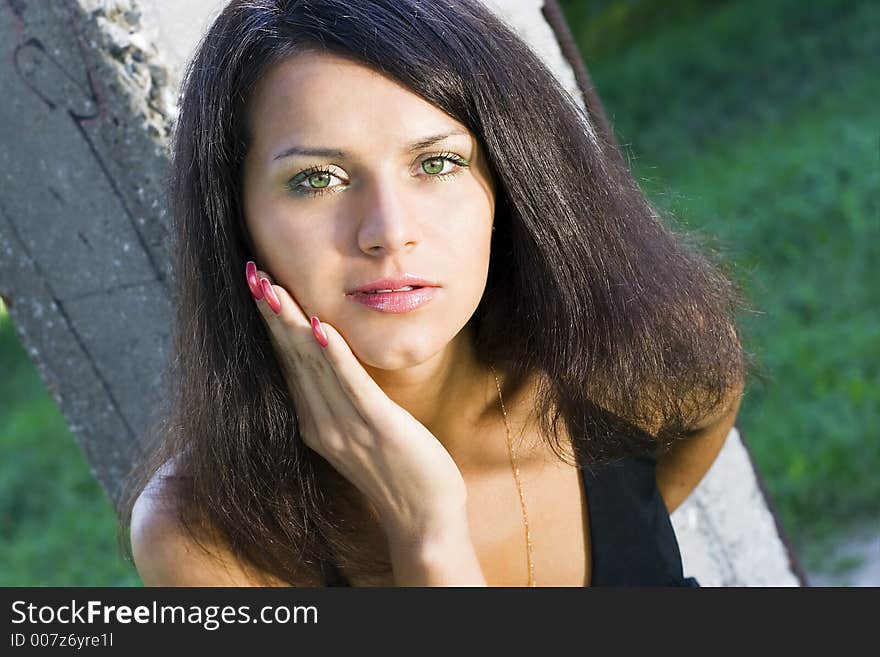 Beautiful girl in the park