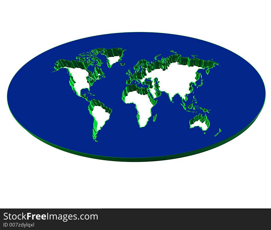 3D Map Continent