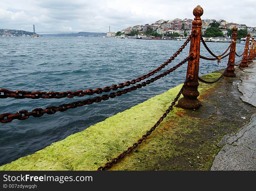 Rusty iron chain