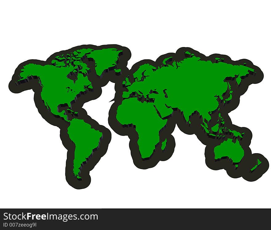 3D Map continent