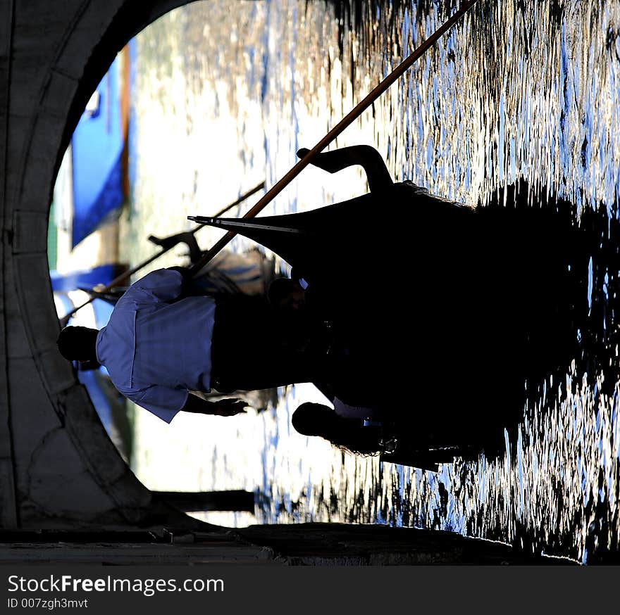 Part of the make-up of Venice are the Gondolas and the Gondaliers. With some canals being dark, they can make great silhouettes. Part of the make-up of Venice are the Gondolas and the Gondaliers. With some canals being dark, they can make great silhouettes.