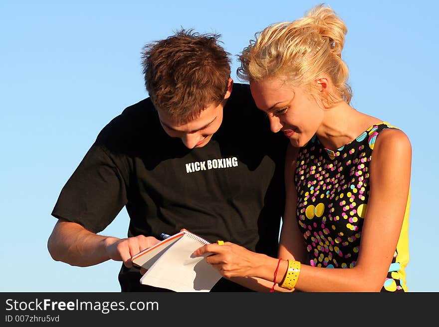 Young Cute Couple Boy And Girl