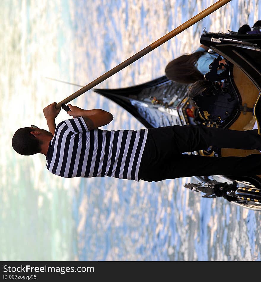 Part of the make-up of Venice are the Gondolas and the Gondaliers. Always on the phone too. Part of the make-up of Venice are the Gondolas and the Gondaliers. Always on the phone too...