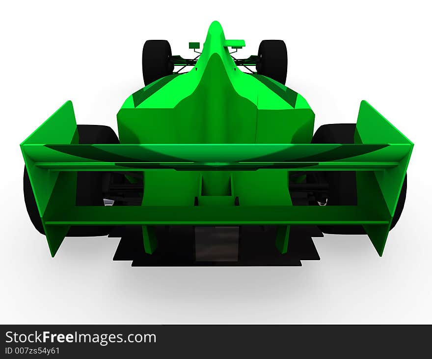 3d F1 green racing car vol 3