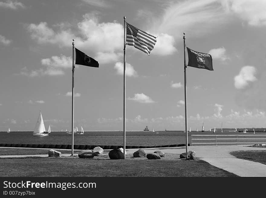 A picture of a lakefront. A picture of a lakefront