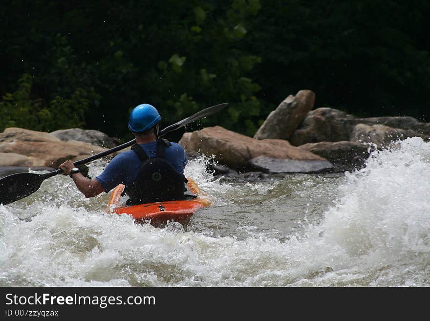 Paddling Hard