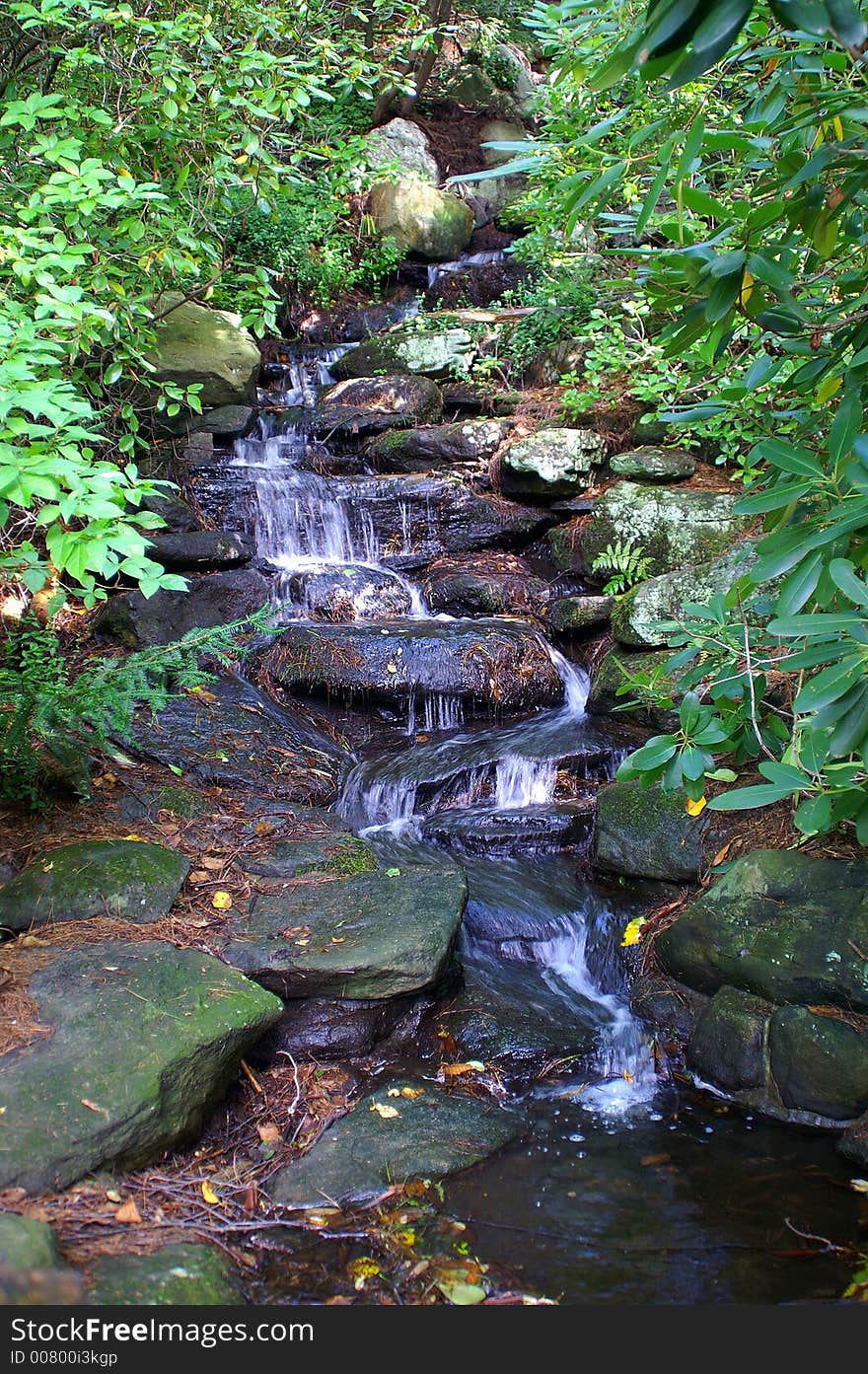 Fresh, lively water traverses a rocky hillside in Westfield, Massachusetts. Fresh, lively water traverses a rocky hillside in Westfield, Massachusetts