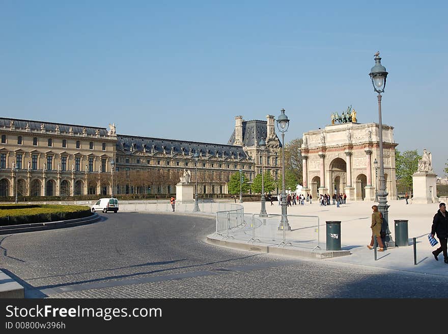 Louvre Gate in Paris France