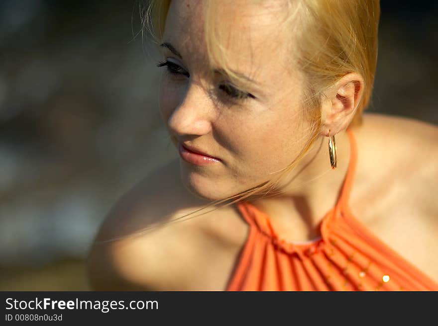 The young beautiful girl on the nature. The young beautiful girl on the nature