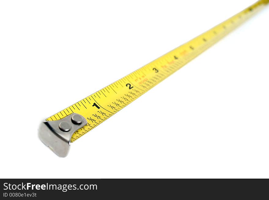 Tape measure on white