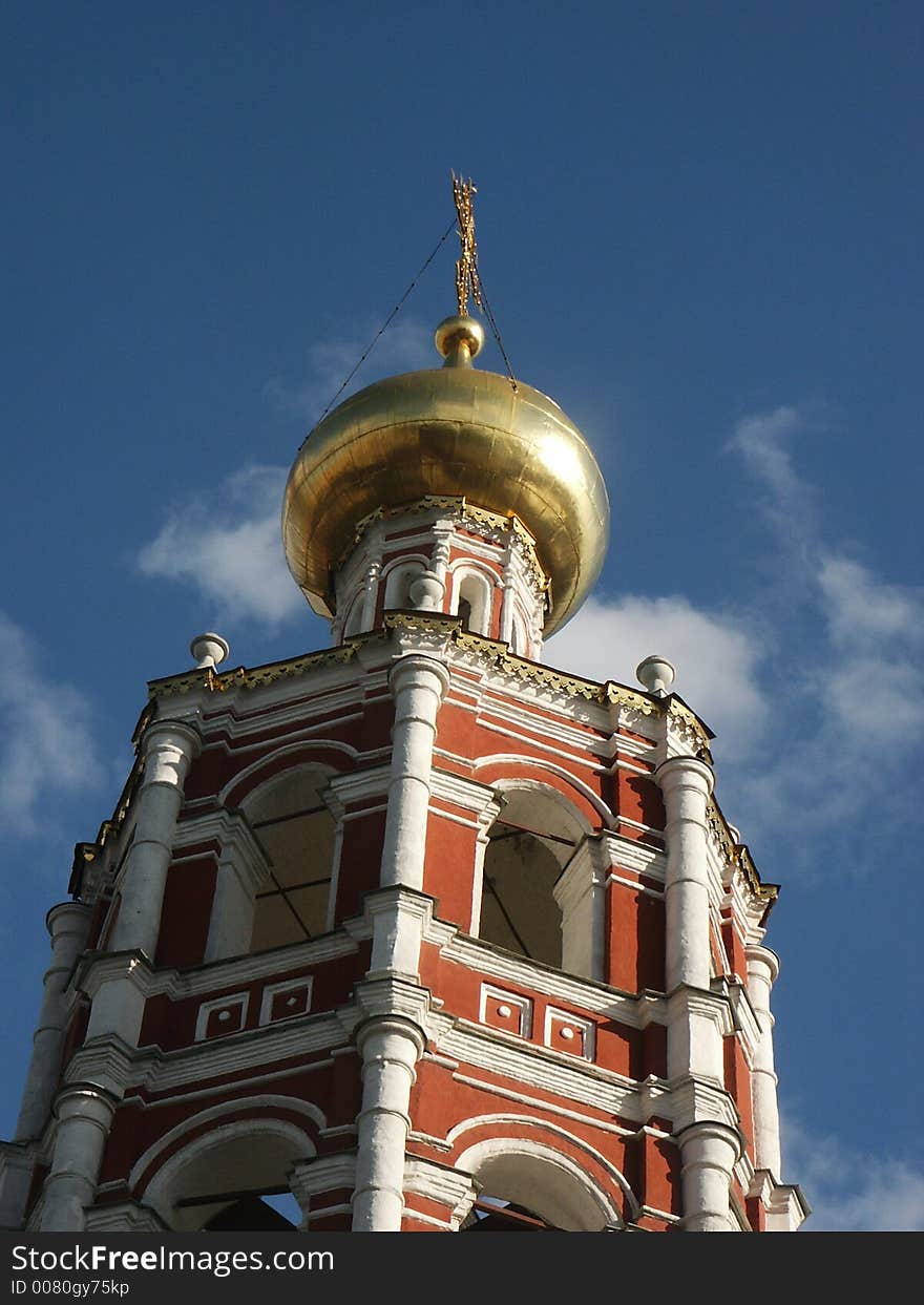 Church belltower in Moscow