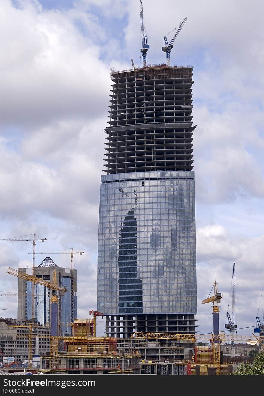 Construction of new Moscow business center on the bank of Moscow river. The picture has been taken on Sep 16, 2006. Construction of new Moscow business center on the bank of Moscow river. The picture has been taken on Sep 16, 2006.