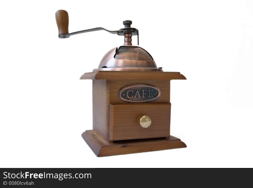 Old style manual cofee grinder. Old style manual cofee grinder