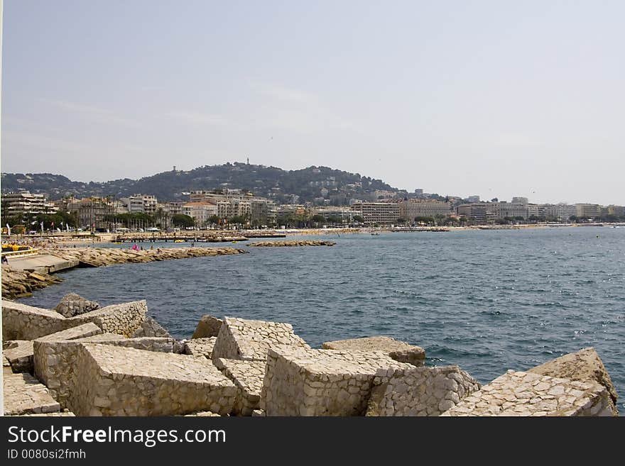 Typical view of the city of Cannes, French Riviera, Cote d'azure. Typical view of the city of Cannes, French Riviera, Cote d'azure