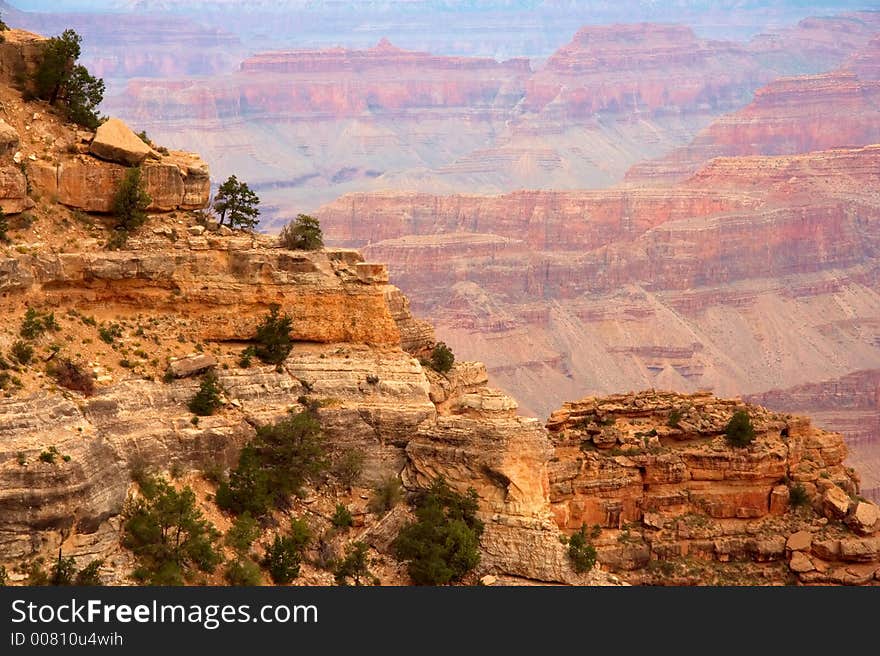 From rim of Grand Canyon