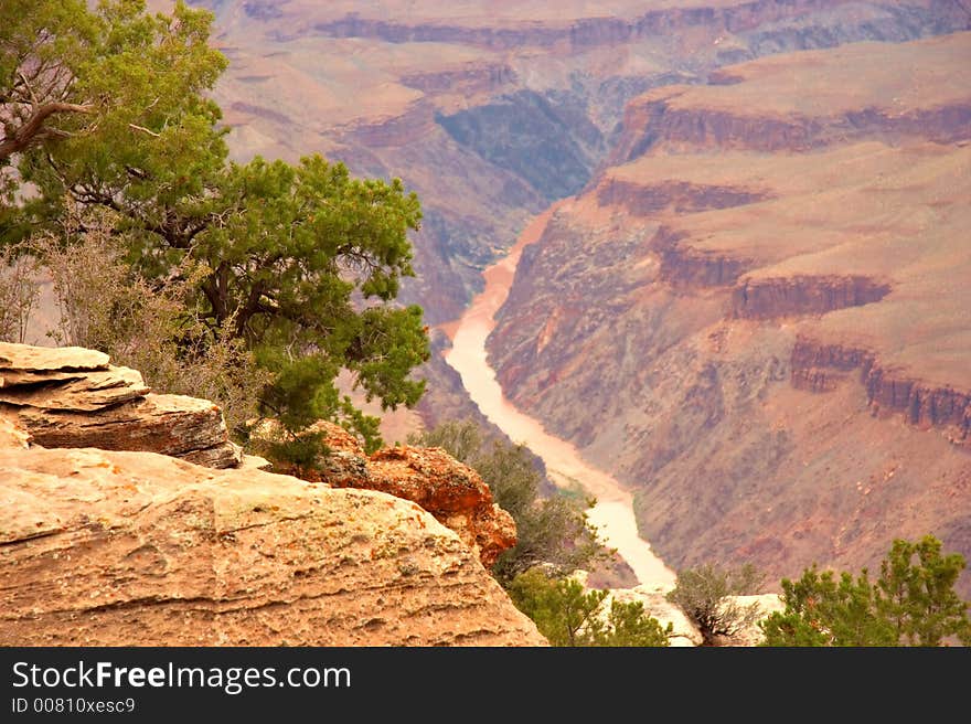 From rim of Grand Canyon