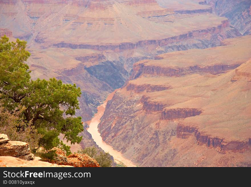 From rim of Grand Canyon