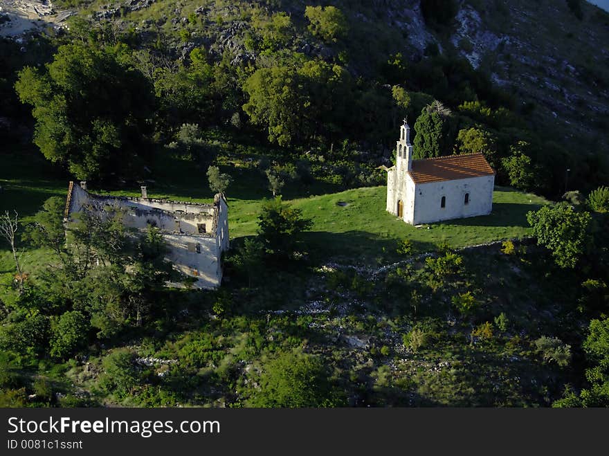 View from the helicopter on the scadar lake, montenegro. View from the helicopter on the scadar lake, montenegro