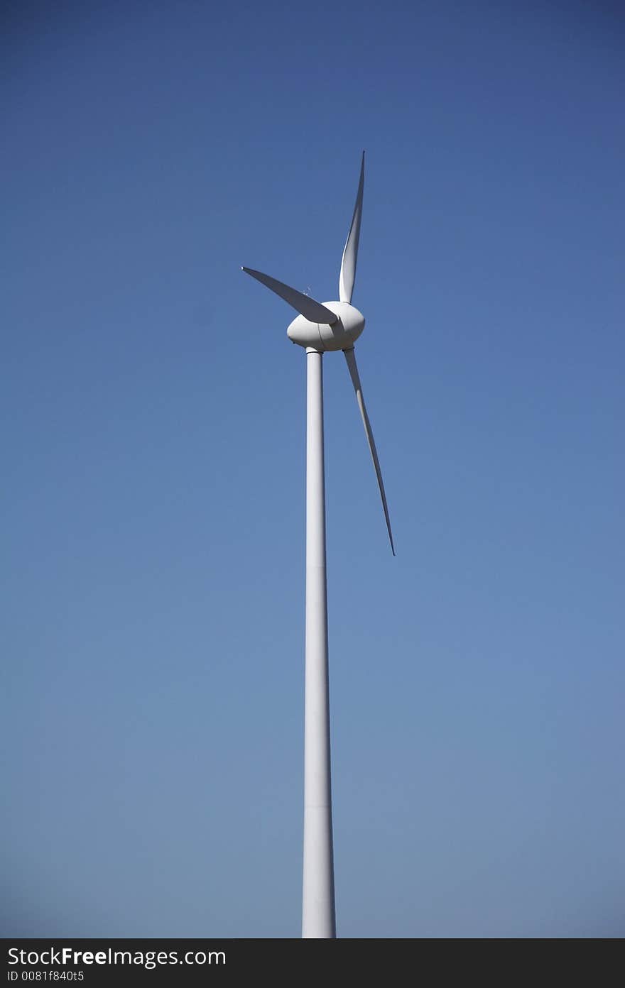 White solar energy station with cloudless sky in background. White solar energy station with cloudless sky in background