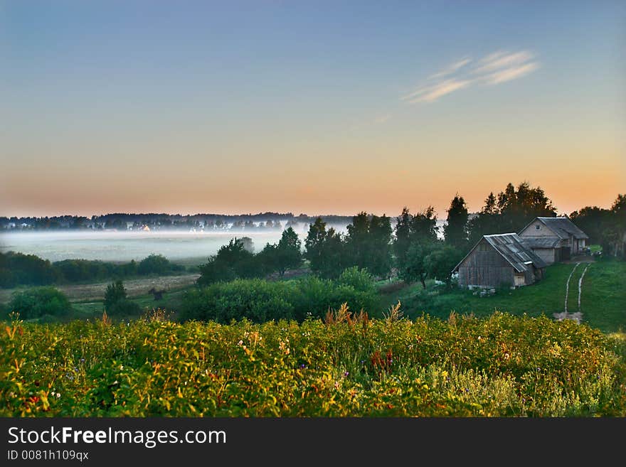 Agricultural autumn field