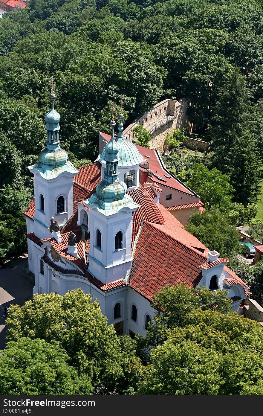 A church in the forest at Prague, Czech