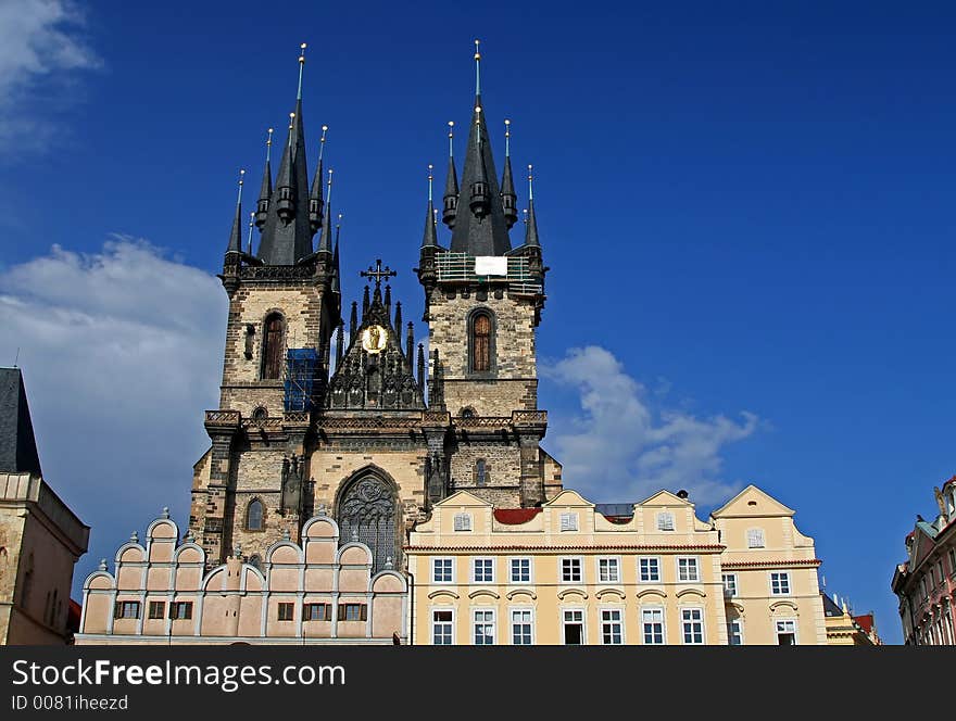 Church of Our Lady Before Tyn at Prague old town, Czech. Church of Our Lady Before Tyn at Prague old town, Czech