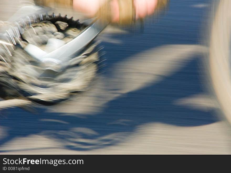 Panning and closeup shot of bicycle. Panning and closeup shot of bicycle