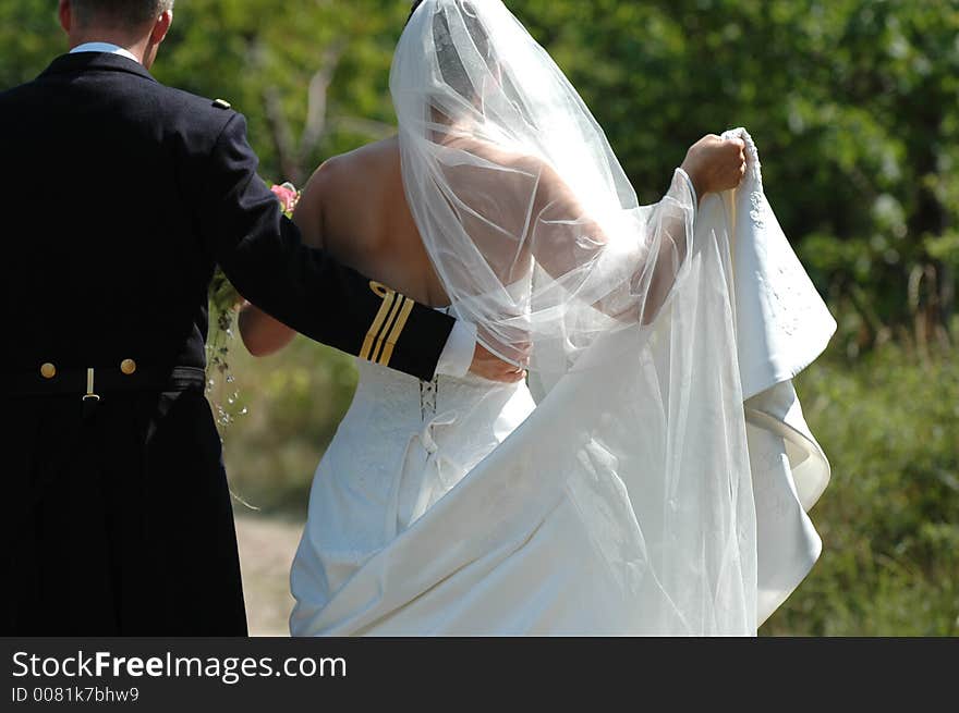 Holding The Dress