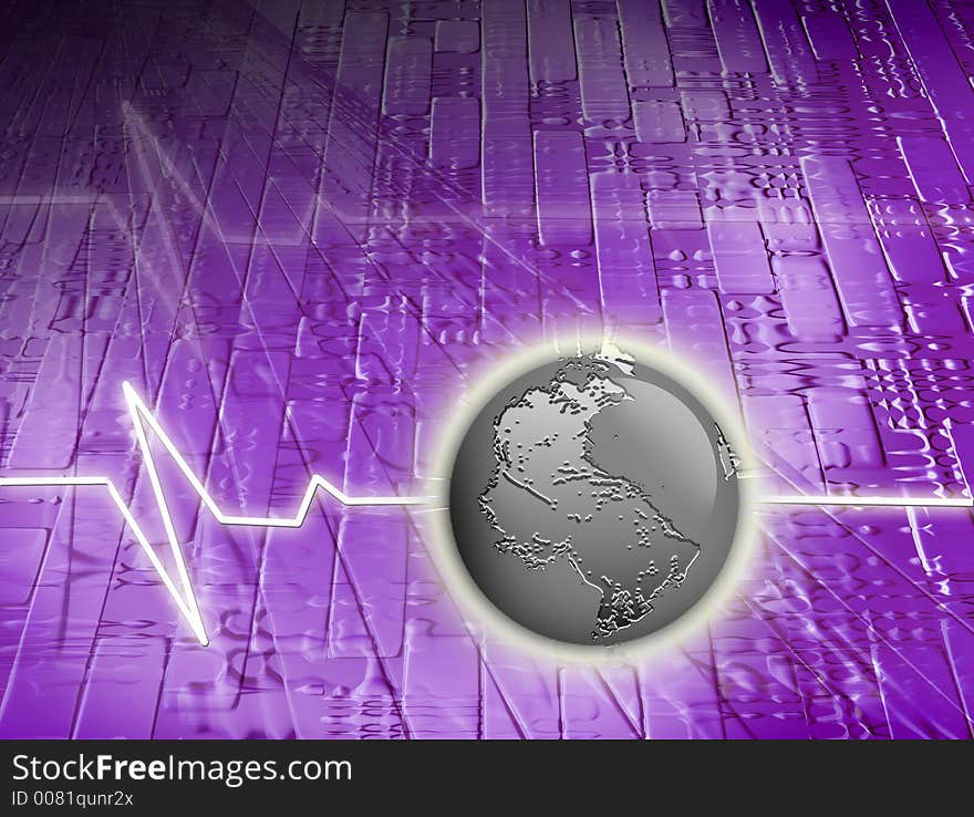 Background /wallpaper with purple background, the world and communication. Background /wallpaper with purple background, the world and communication