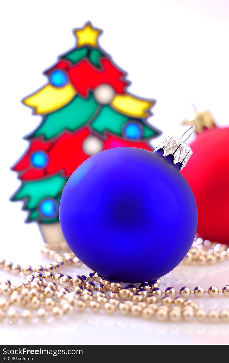 Glass balls and a christmas tree