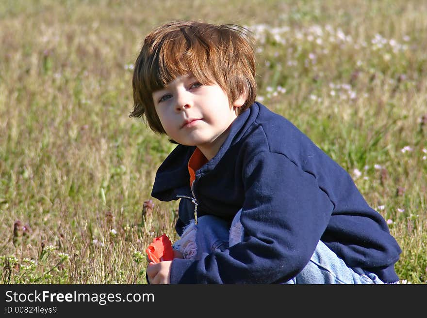 Boy in field