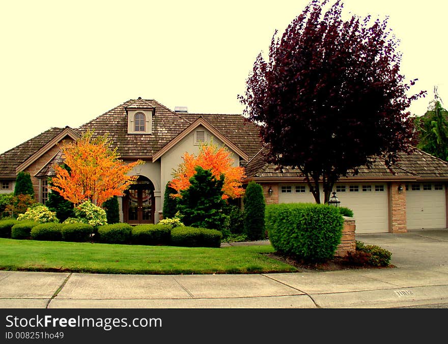 A beautiful american luxury house