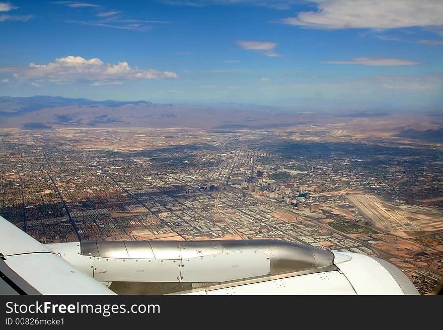 Las vegas arrival by plane