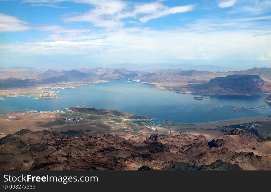 Lake mead nevada, aerial view