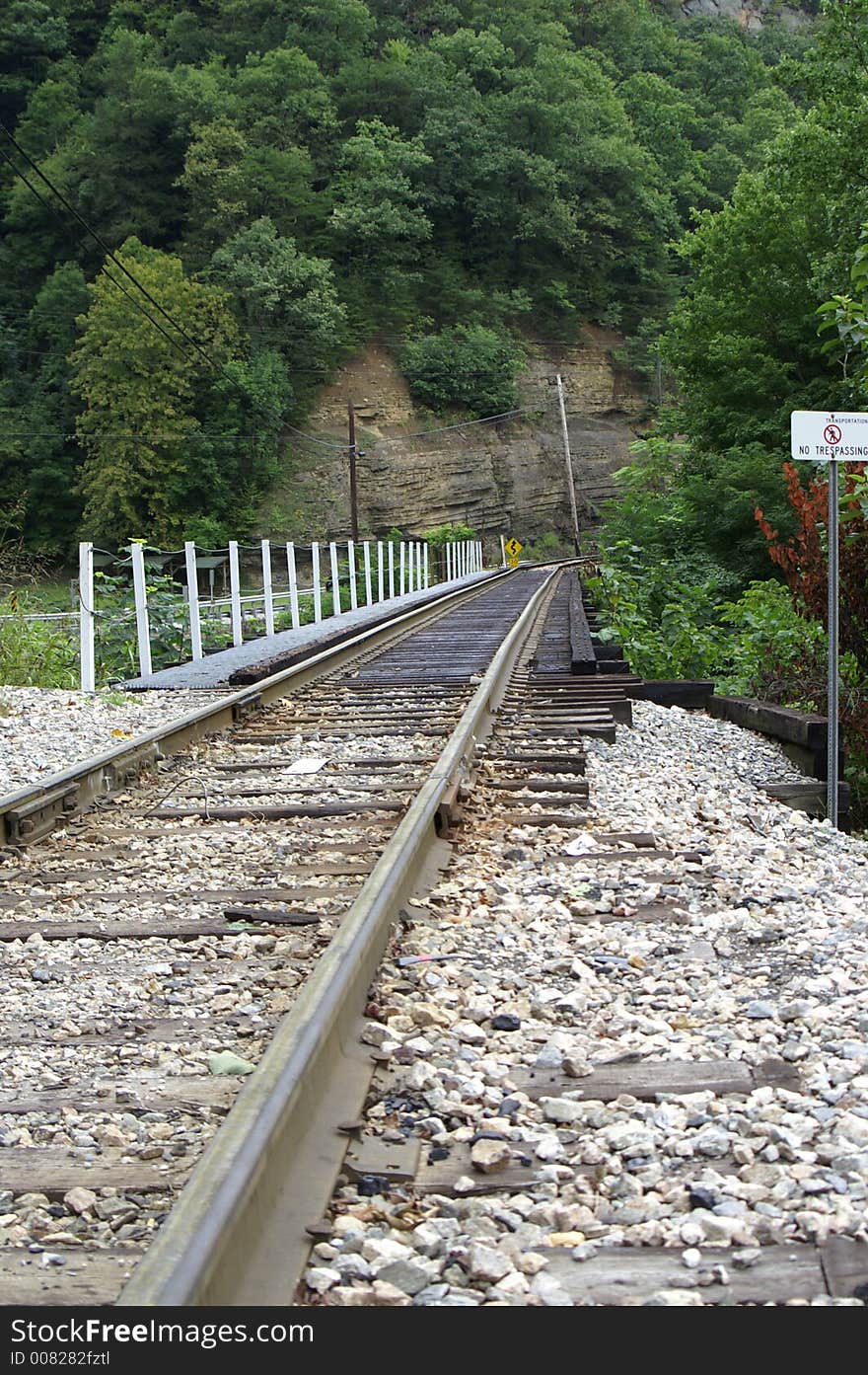 Railroad tracks in the Virginia Mountains