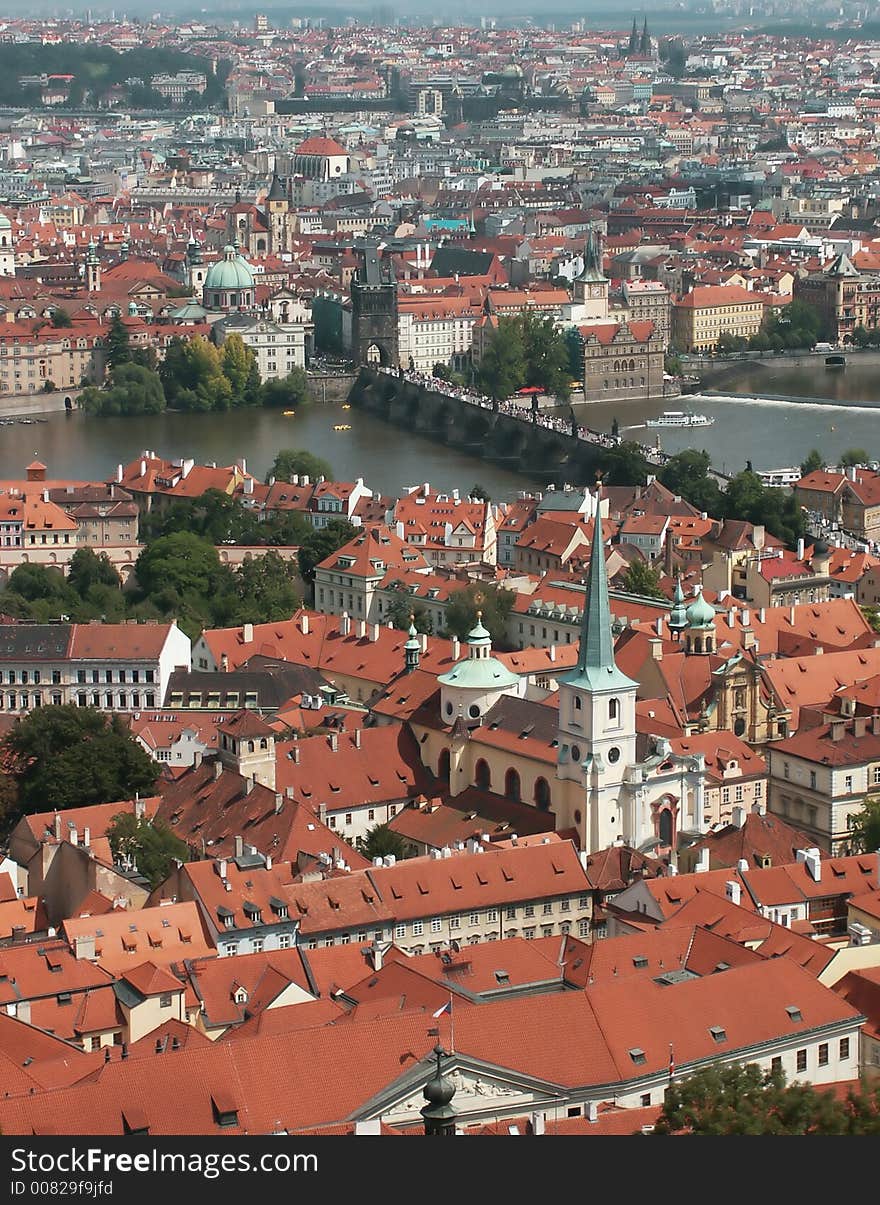 Praha view on Karlov bridge. Praha view on Karlov bridge