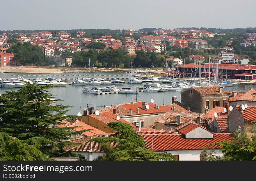 Beautiful harbor port bol town