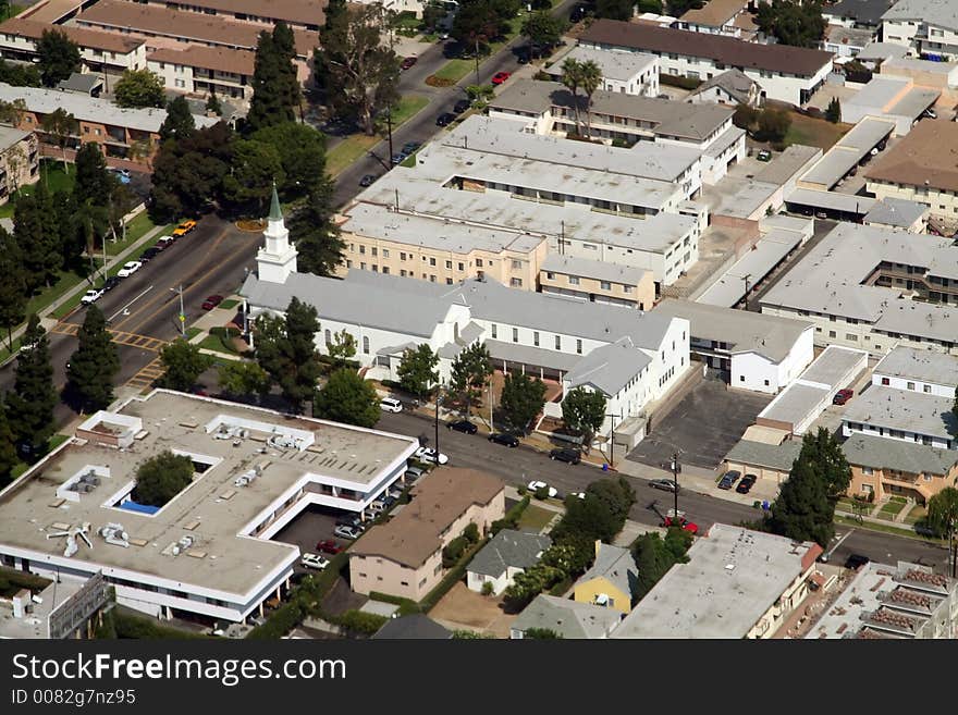 Church in Los Angeles suburbs. Church in Los Angeles suburbs