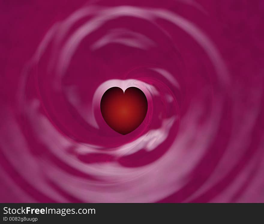 Pink 3d heart shaped abstract. Pink 3d heart shaped abstract