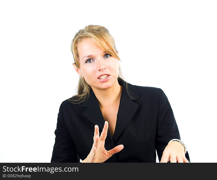 Young beautiful women in white background. Young beautiful women in white background