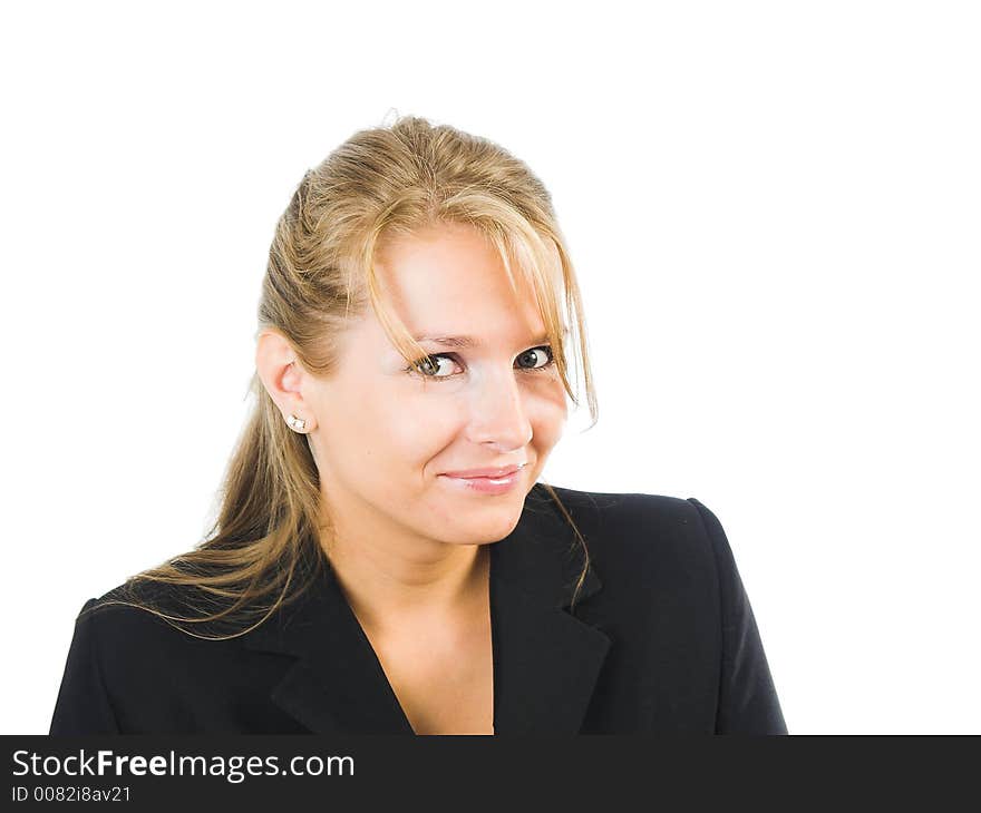 Young beautiful women in white background. Young beautiful women in white background