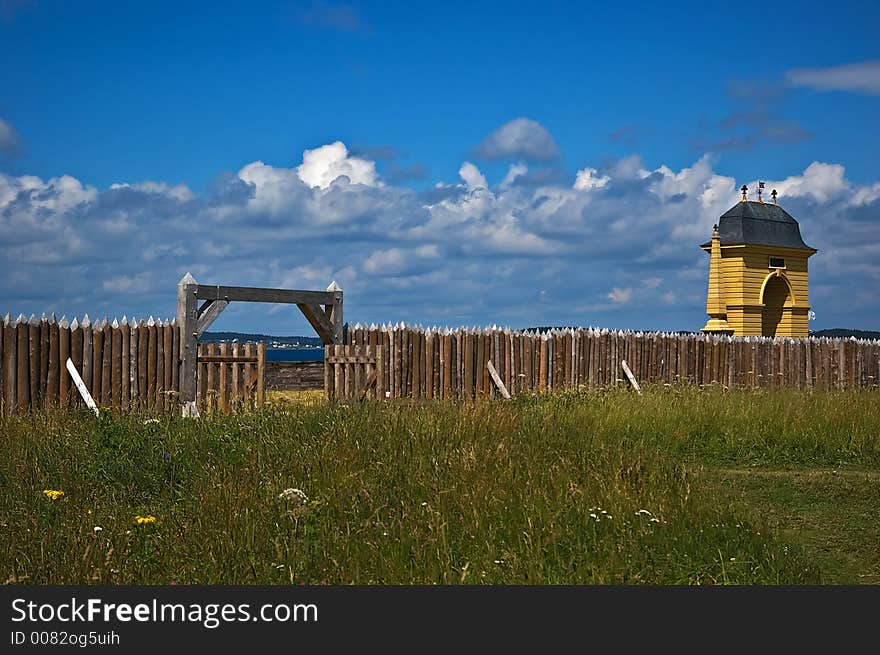 Louisbourg main entrance with the arch in view