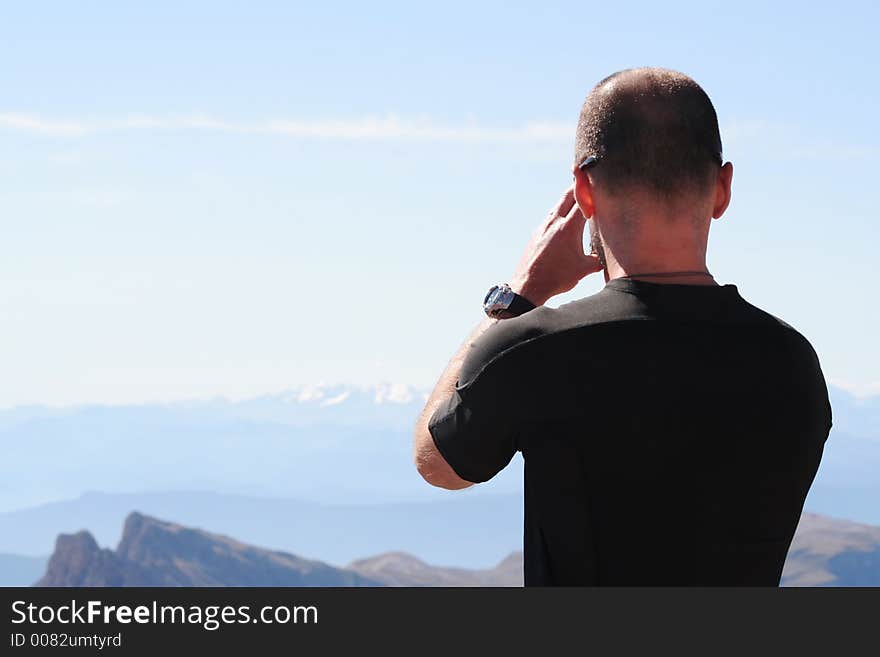 Man taking photo of breathtaking view