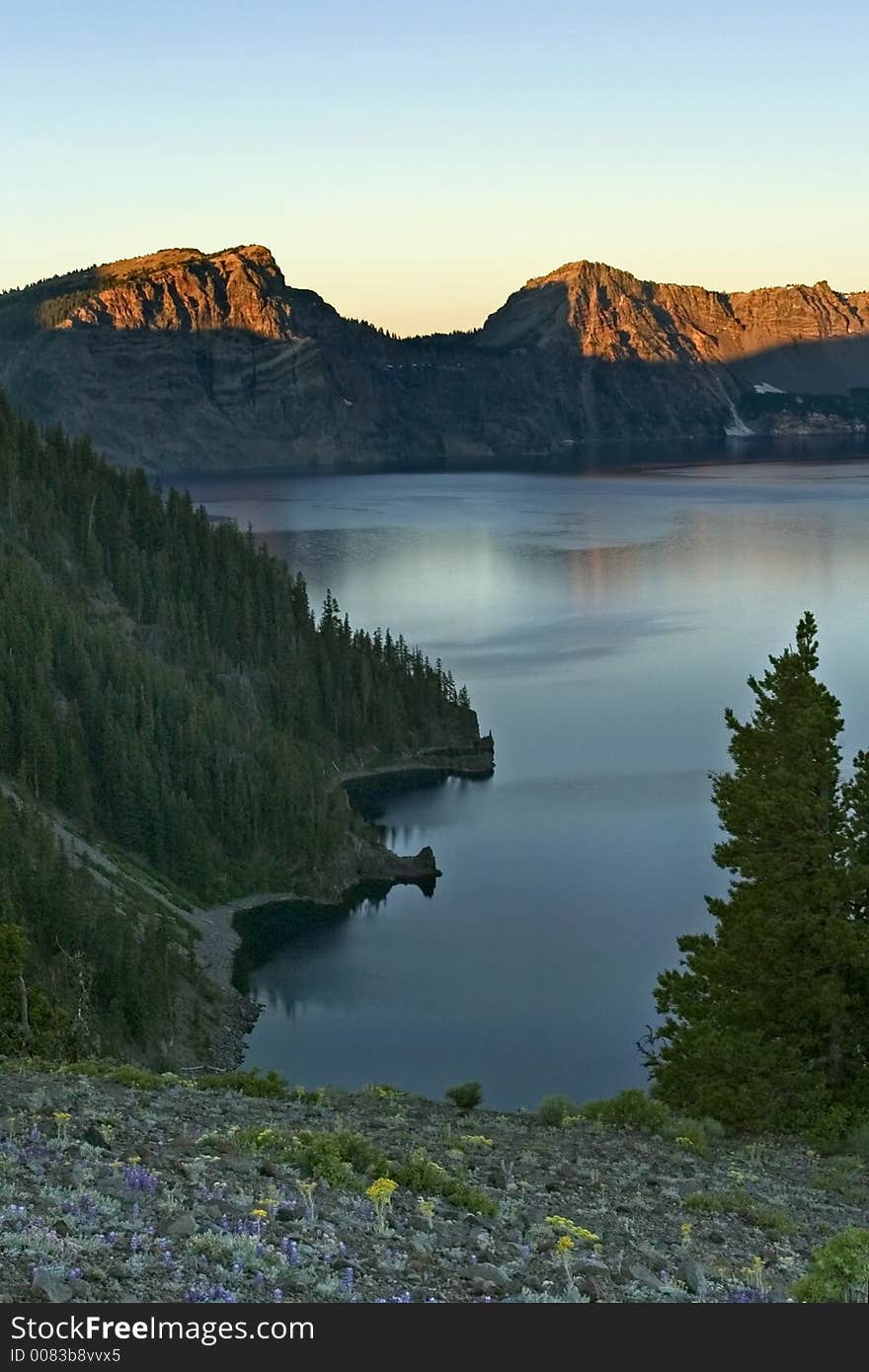 Crater Lake in Oregon, Northwest, USA. Crater Lake in Oregon, Northwest, USA